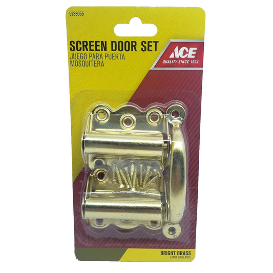 ACE Screen Door Set Bright Brass #5288055