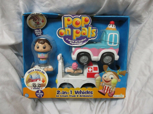 Pop On Pals - Ice Cream / Ambulance Play Set