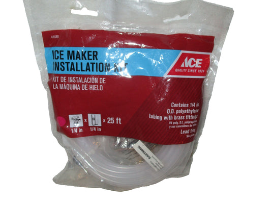 Ace Ice Maker Installation Kit 25 ft 1/4" x 1/4" Item 43429