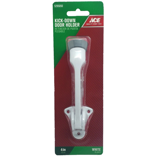 ACE Kick Down Door Holder White   4"  #5295050