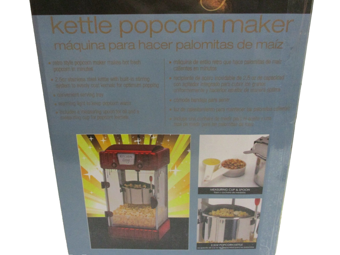 Old Fashioned Tabletop 2.5 Oz. Kettle Hot Air Popcorn Popper Maker EPM-250